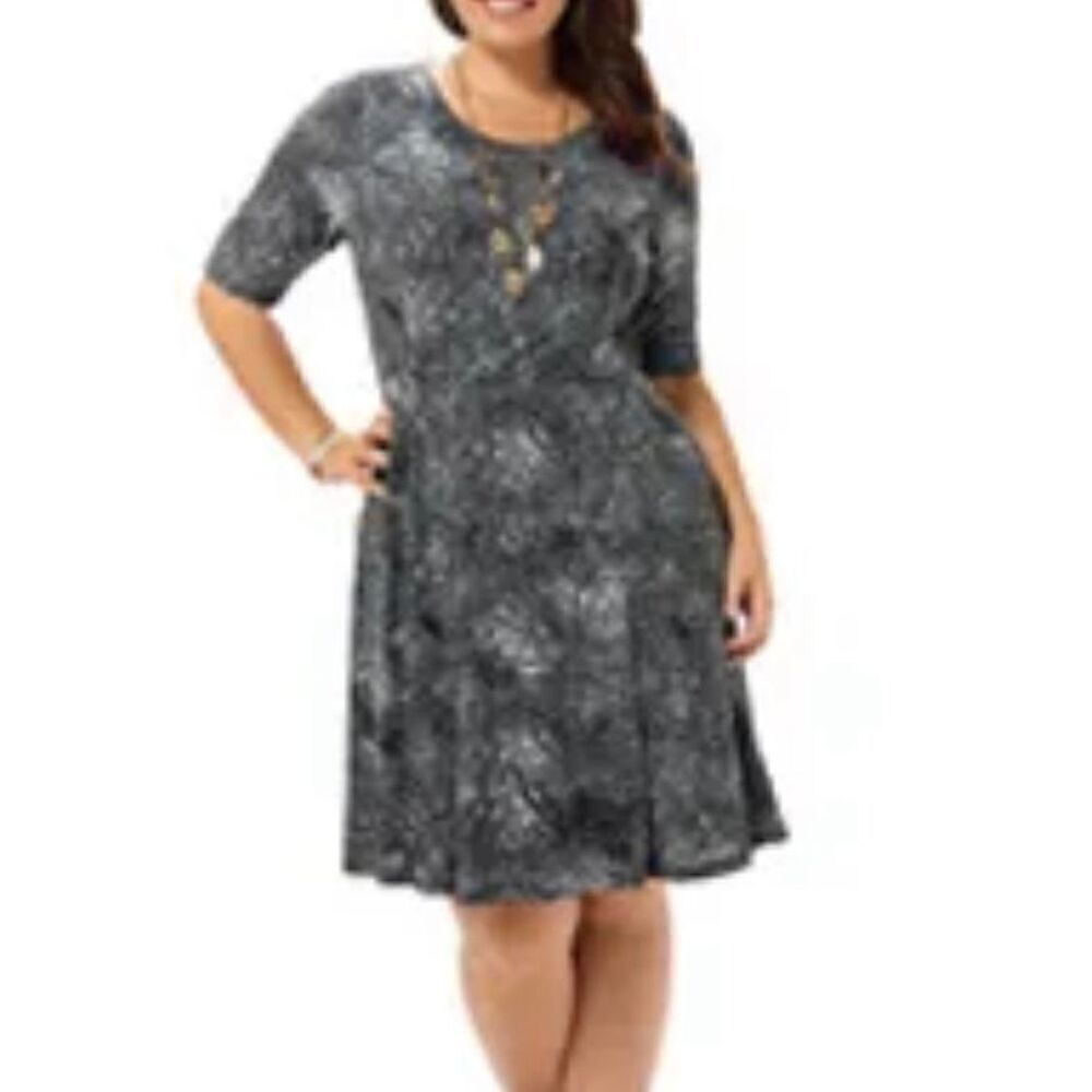 Spruce and Sage Eclipse Fit & Flare Dress 2x (16-18) $14